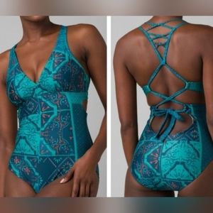 Prana Womens Atalia Lagos Lisbon One-piece Swimsuit Size Small